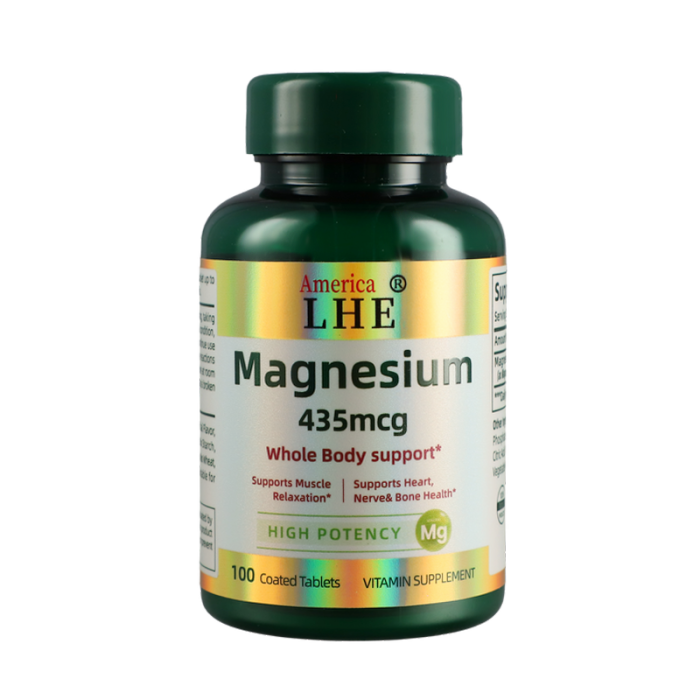 Hochwertige Magnesium -Ergänzung zur Gesundheit der Knochenmuskulatur